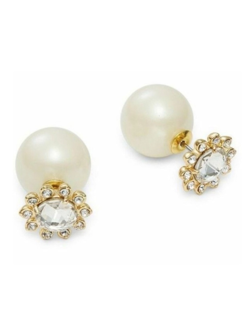 Kate Spade Reversible Pearl/Flower Earrings
